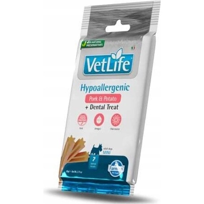 Vet Life Farmina Dog Hypoallergenic Bravčové Potato Dental Adult Mini 60 g