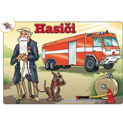 Omaľovánka A5 Hasiči