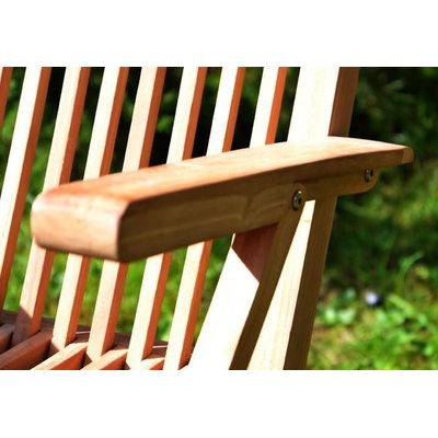 Sada 2 ks zahradní židle skládací DIVERO Hantown z masivního týkového dřeva D41004