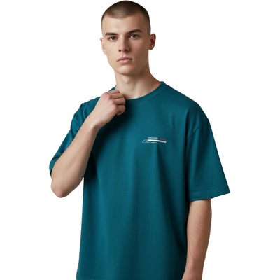Nova stil pánske nadmerné tričko 100 % bavlna Petr smaragd