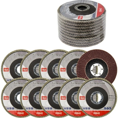 Dema Lamelový vejárový brúsny kotúč 115 mm K80 15942D 10 ks