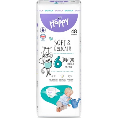 Happy Soft&Delicate 6 15+kg 48 ks