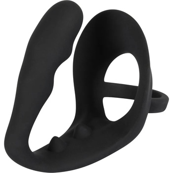 Image 1 of Black Velvets Silicone Cock Ring & Plug