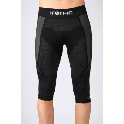 Iron-ic Pánské funkční legíny 3/4 Black