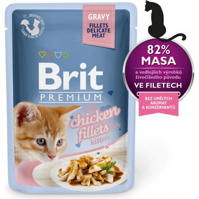 Brit Premium Cat Kitten Delicate Fillets Chicken 85 g