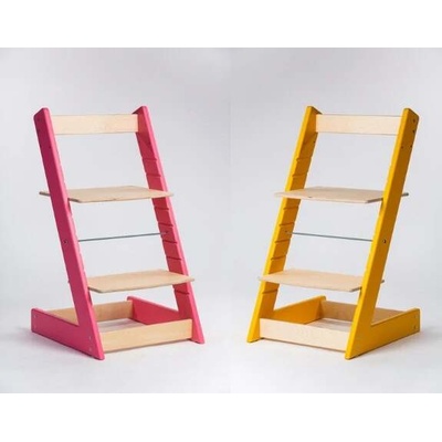 Lucas Wood Style rostoucí židle Alfa I zvýhodněný set 2 ks růžová / přírodní + růžová / přírodní