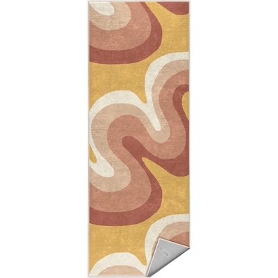 Mila Home Пътека подходяща за пране в цвят жълта охра и сиво-розова 80x200 cm Strawberry Creamsicle - Mila Home (HKG-MMN-Colorful-010-80x200)