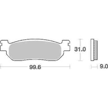 Brzdové destičky SBS zadní YAMAHA YZF 600 R6 (99-02) rok 99-02