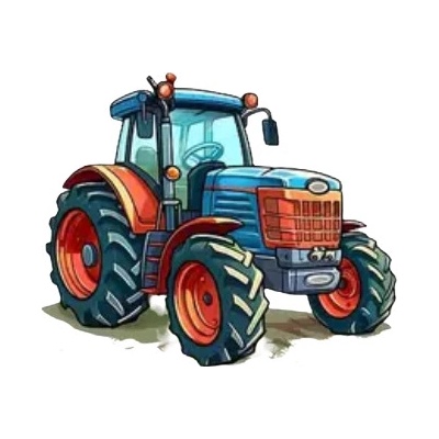 Nažehlovací obrázek - zemědělský traktor modrý (dva rozměry), Velikost: Malý – Zboží Dáma