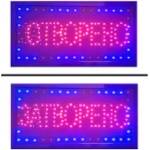  LED, рекламна табела, вътрешен монтаж, 500x250, ОТВОРЕНО, ЗАТВОРЕНО (LED-OPEN-CLOSE-3-BG)