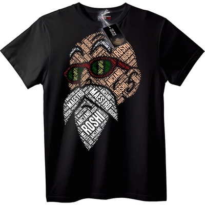 NOONEBRAND Тениска с калиграм на череп - 4XL, Black
