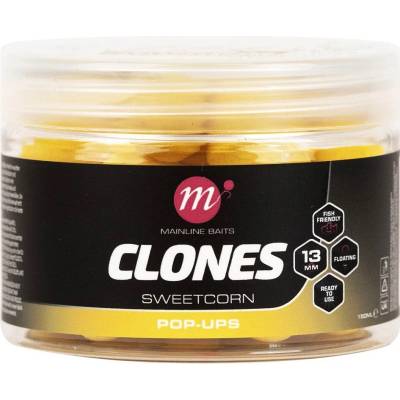 Mainline Plávajúce Boilies Clones Pop Ups 150ml 13mm Sweetcorn