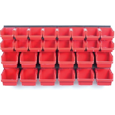 KISTENBERG Závěsná stěna, držák s 28 boxy, 800x165x400 mm, plast - ORDERLINE