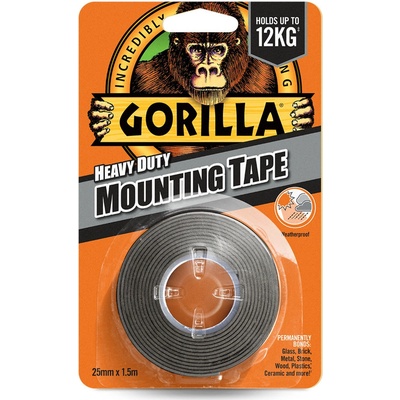 Gorilla Mounting Tape Obojstranná lepiaca páska 2,54 cm x 1,52 m čierna
