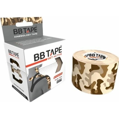 BB Tape Kineziologická páska kamuflážová hnedá 5 cm x 5 m