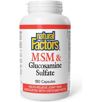 Natural Factors МСМ + Глюкозамин Сулфат 180 капсули | Natural Factors (2699 NF)