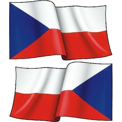Truck design Samolepka Česká vlajka rozviata - 20 x 11 cm