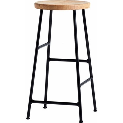 Hay Cornet Low powder coated steel soft black + solid oak oiled