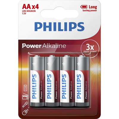 Philips Power Alkaline батерия LR6 AA, 4-blister (LR6P4B/10)