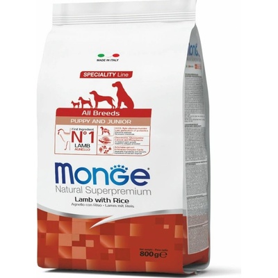 Monge Dog Puppy & Junior jahňa a ryža 0,8 kg