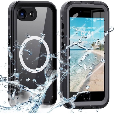 Techsuit Ударо и водоустойчив кейс с MagSafe за iPhone 17e, iPhone 16e (черен) - Techsuit ShellBox IP68 Waterproof MagSafe Case (KF2346462)