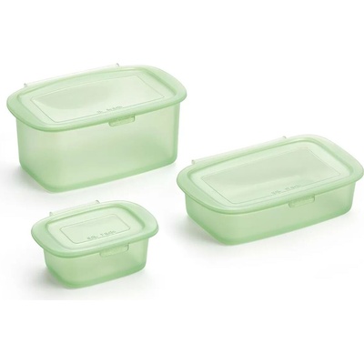 Lekue Контейнери за обяд Lekue силиконови зелени 3 бр (881886)