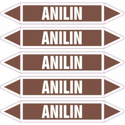 Grafiko | Anilin - dle ČSN 13 0072 - Materiál fólie s ochrannou laminací, Rozměr aršík 5ks šipka 152x26mm