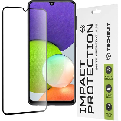 Techsuit Протектор за Samsung Galaxy A22 4G / M22 4G - 111D Full Cover / Full Glue Glass - Черен