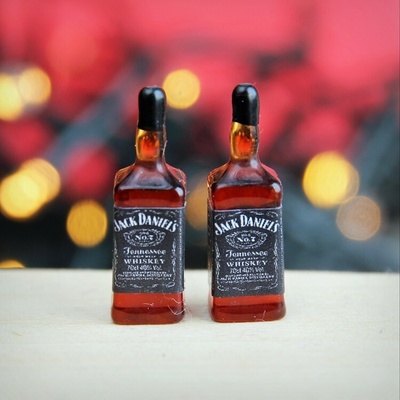 CircusMind náušnice plastové pecky Jack daniels S0885