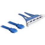 Delock USB изход на задния панел, 2x конектор за дънна платка, 4x USB 3.2 Gen1 82974 (82974)
