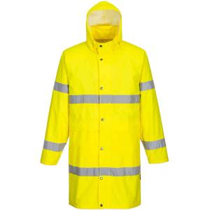 Portwest hi-vis ПАЛТО h442 / Светлоотразителен дъждобран, дължина 100 см - hv жълт xs (h442yerxs)