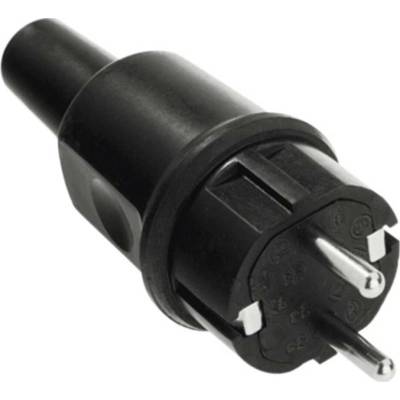 Bachmann 913.173 zástrčka SchuKo guma, silikon 250 V čierna IP44