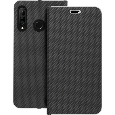 LUNA Book Huawei Y6 2019, carbon černé – Sleviste.cz