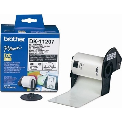 BROTHER papírové štítky DK-11207/ QL/ CD/DVD štítek/ 100ks/ průměr 58mm DK11207