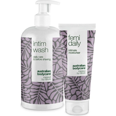 Australian Bodycare Intimate Care Starter Kit Intim Wash gel na intimní hygienu 500 ml + Femi Daily hydratační péče na intimní partie 100 ml