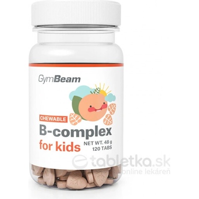 GymBeam B-komplex na cucání pro děti Meruňka 120 tabliet