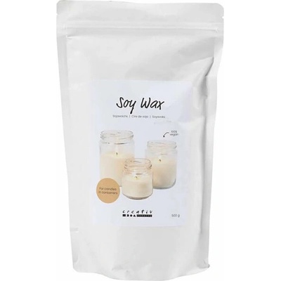 Creativ Company Krémový sójový vosk na sviečky v nádobách - 500 g
