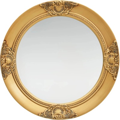 vidaXL Стенно огледало, бароков стил, 50 см, златисто (320345)