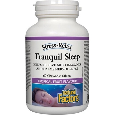 Natural Factors Tranquil Sleep Stress-Relax® 116 mg 60 дъвчащи таблетки | Natural Factors (2831 NF)