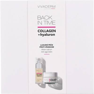 Vivaco dárkové balení COLLAGEN + hyaluron VIVADERM pleťový krém 50 ml + pleťové sérum 30 ml