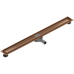 Mexen Flat 360° Корпус за линейно оттичане въртящ се 80 см, четкана мед - 1C40080 (1C40080)
