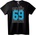 NOONEBRAND Тениска New York 69 Brooklyn - 7XL, Black