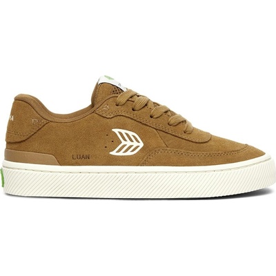 Cariuma Luan Pro Camel Suede Ivory Logo Sneaker