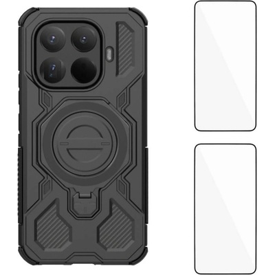 Xiaomi Защитен калъф за Xiaomi 15T Pro със Стойка + 2бр Протектори за Екран | WANLONFENG | Усилена защита, 4 Цвята