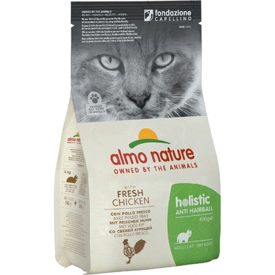 Almo Nature HOLISTIC cat adult anti-hairball čerstvé kura 0,4 kg