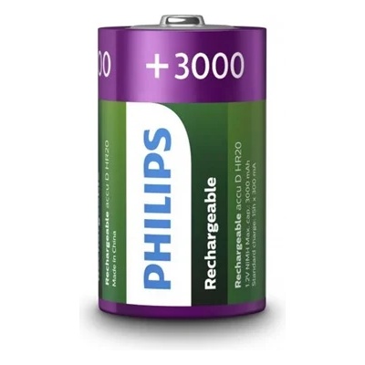 Philips R20B2A300/10 ELEMENTS R20 "D" 3000mAh 2-BLISTER (R20B2A300/10)