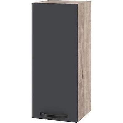 ИРИМ Горен кухненски шкаф Сити АРФ-Карбон мат-11-1 30 см