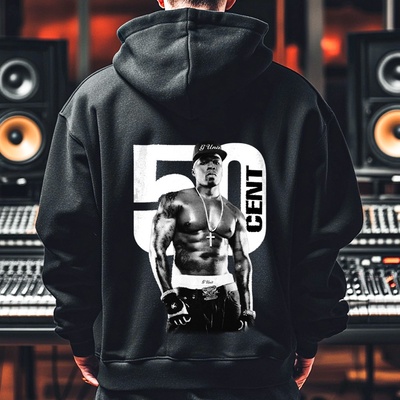 Мъжко Худи 50 Cent PR-556 - Черен , размер