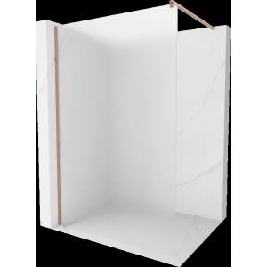 Mexen Kioto душ преграда Walk-in 120 x 200 cm, матиран 8 мм, четкана мед - 800-120-101-65-30 (800-120-101-65-30)