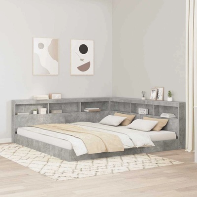 zahrada-XL 3335746 Knihovna postel Betonová šedá Kompozitní dřevo